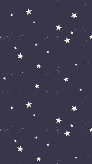 夜空中有白色星星和斑點，背景為紫色