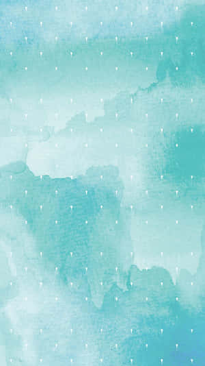 抽象水彩背景，帶有青綠色與淺綠色調及白色雨滴形狀。