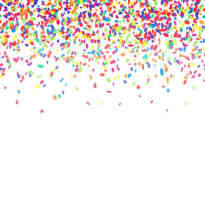 彩色紙屑從上方落在白色背景上。 — 白色美學gif 壁紙