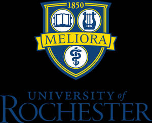 羅徹斯特大學標誌，包含盾牌和格言 Meliora。