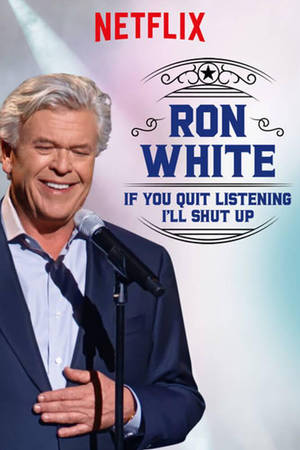 Ron White在舞台上拿著麥克風和Netflix標誌進行單口喜劇表演。 — Netflix GIF 壁紙