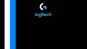 藍白垂直條紋黑色背景上的Logitech標誌 — 凌志標誌 GIF 壁紙