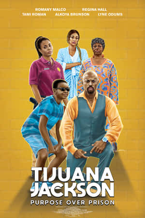電影《Tijuana Jackson》海報，五位演員以黃色磚牆為背景。