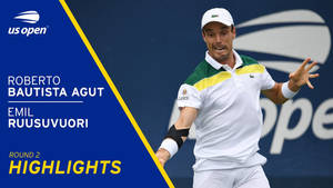 網球選手 Roberto Bautista Agut 在美國公開賽中慶祝。 — 網球 壁紙