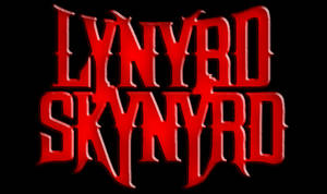 黑色背景上的紅色3D Lynyrd Skynyrd標誌 — 圖像 GIF 壁紙