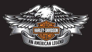 Harley-Davidson Motor Clothes 標誌，以一隻展開翅膀的銀色鷹為特色。