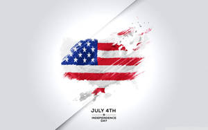 為7月4日美國獨立日繪製的美國地圖，帶有美國國旗顏色和星星。 — 美國 壁紙