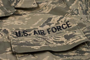 軍用迷彩制服布料上的美國空軍徽章。