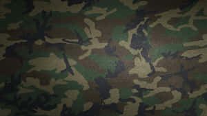 帶有綠色、棕色和黑色斑點的軍用迷彩布料圖案。