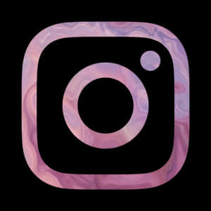 帶有粉紅色和紫色大理石圖案的Instagram應用程式圖標。