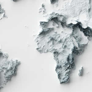 白色背景上的灰階非洲3D紋理地圖
