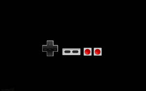 復古 NES 手掣，黑色背景上帶有紅色按鈕。