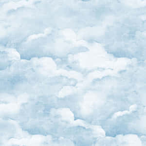 淡藍色天空中飄浮的柔和水彩雲 — 藍天 壁紙