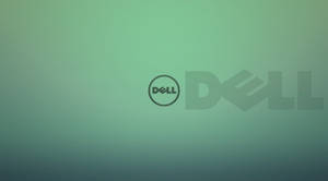 綠色漸變背景上的 Dell 標誌
