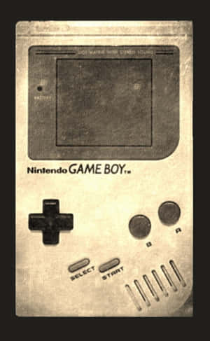 磨損的復古任天堂Game Boy主機，配備經典按鈕和屏幕。 — 復古 壁紙