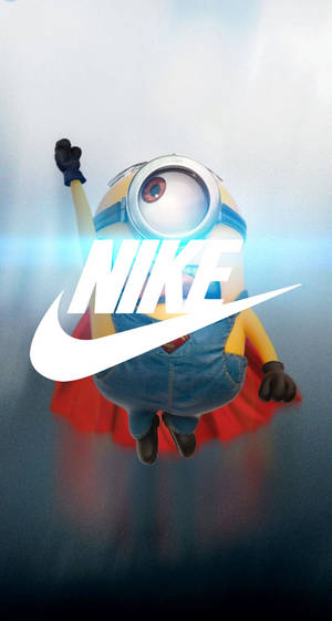 小小兵超級英雄飛翔，帶有Nike標誌覆蓋
