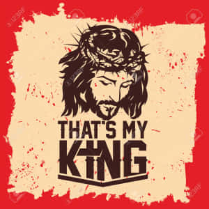 耶穌戴荊棘冠冕的插圖及文字 that's my king
