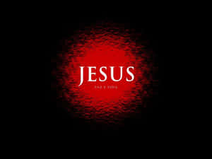 白色文字 Jesus Paz e Vida 在發光紅色圓圈上，背景為黑色。