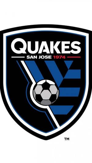 San Jose Earthquakes 足球隊標誌，包含一個足球和藍色條紋。 — 足球 壁紙