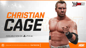 WWE摔角手Christian Cage在PS4版WWE 2K19的遊戲宣傳海報中。 — 1920x1080 壁紙