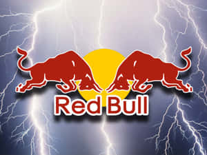 Red Bull 標誌，兩頭衝撞的牛和閃電。