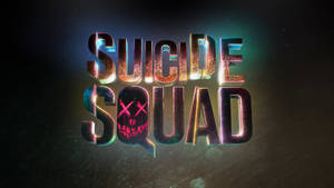 Suicide Squad 電影標題，帶有風格化 3D 文字的骷髏標誌。