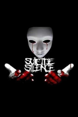 戴白色面具的人物，血手舉著「Suicide Silence」。