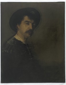 詹姆斯·麥克尼爾·惠斯勒創作的自畫像，創作於1870-1875年，油畫布面。將這幅藝術作品下載為桌面、平板或手機的高解像度壁紙。