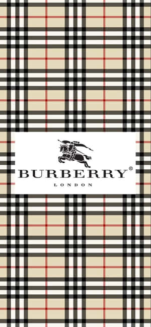 經典格紋背景上的 Burberry 品牌標誌 — Tecno Pop X 壁紙