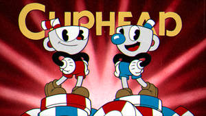 兩個杯形卡通角色微笑著，上方有「CUPHEAD」標題。