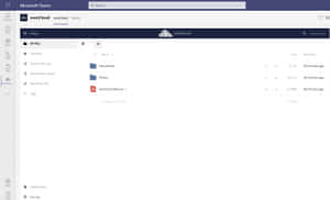 Microsoft Teams 視窗顯示 ownCloud 檔案儲存，包含資料夾和一個 PDF 文件。