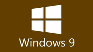 棕色背景上的Windows 9標誌