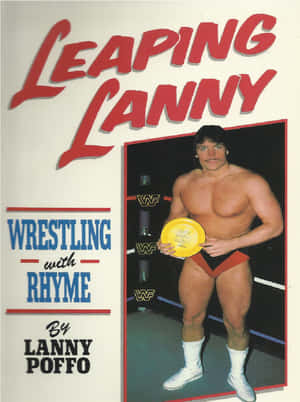 摔角手 Lanny Poffo 在摔角場內拿著一個黃色飛盤。 — 摔角 GIF 壁紙