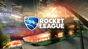 Rocket League體育場夜景，閃爍的燈光和城市天際線。 — 火箭 GIF 壁紙