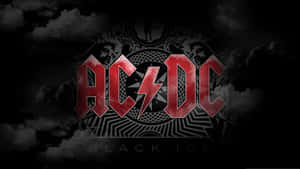 ACDC樂隊標誌，帶有閃電，背景為暴風雨 — 基斯洛克 GIF 壁紙