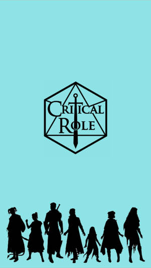 青色背景上 Critical Role 標誌下的七個冒險者剪影。
