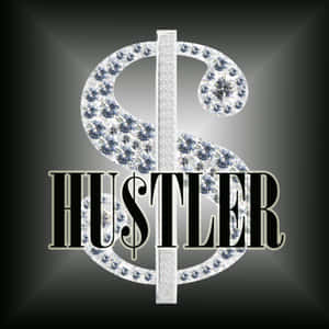 一個閃爍嘅美元符號，上面有粗體黑色字 'Hustler'。