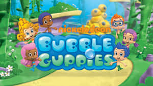 Bubble Guppies 角色在歡快的水下叢林場景中。