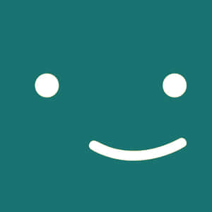 一個簡單的白色笑臉在青色背景上。 — Netflix GIF 壁紙