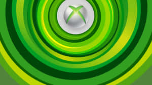 以Xbox標誌為中心的綠色螺旋圖案