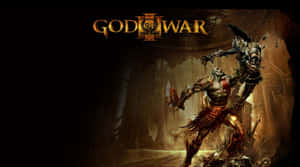 God of War 戰士在黑暗地牢中與怪物敵人戰鬥。