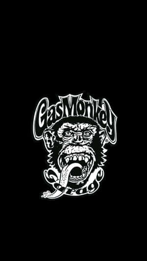 GasMonkey 車庫標誌，特色是咆哮的猴子臉。
