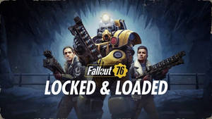 在黑暗洞穴場景中手持武器的Fallout 76角色。