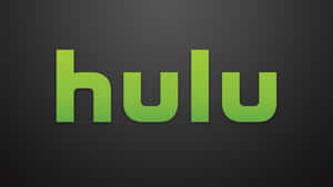 深灰色背景上的綠色漸變 Hulu 標誌 — 低飽和度 壁紙