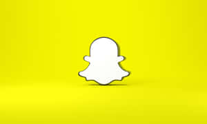 黃色背景上的Snapchat鬼魂標誌