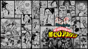 《我的英雄學院》漫畫面板，包含表情豐富的角色和戲劇性場景。 — 漫畫 壁紙