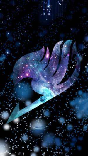 一個發光的龍徽章，充滿星星和星雲，背景是黑暗的宇宙。