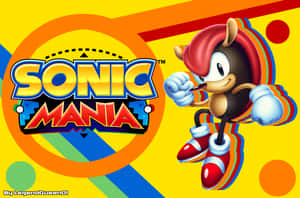 來自 Sonic Mania 的塔爾斯以奔跑姿勢與遊戲標誌一同出現。