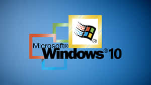 Microsoft Windows 10 操作系統標誌，藍色背景上帶有彩色方塊。