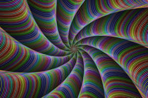 發光霓虹線匯聚成漩渦的迷人螺旋。